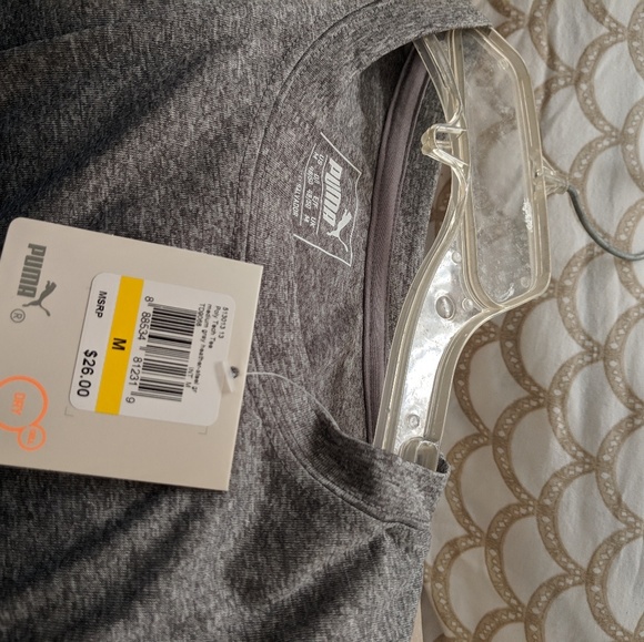 Puma Gray Poly Tech Tee - Picture 2 of 3